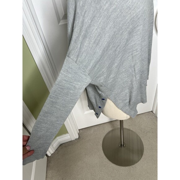 MERSEA The Amour Pullover Sweater One Size Gray Navy Heart Patch - Picture 5 of 9